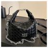 IELGY French premium hand carry women's bag 100 summer silver shoulder messenger bag