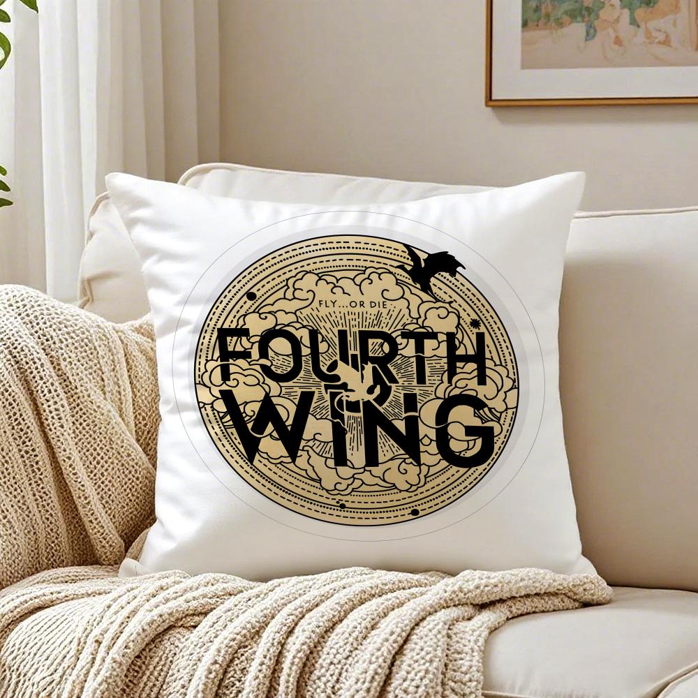 Book Epic FFourth Wing Cushion Cover Pillowcase Antidustmite Living Room Sofa Decor Cushion Room