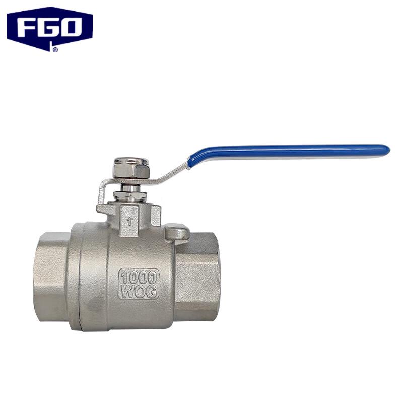 FGO Stainless Steel 304 Two-Piece Ball Valve