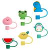 6 Pcs Straw Cap Silicone Covers Strawberry Caps Silica Gel Tip Topper Drinking Straws