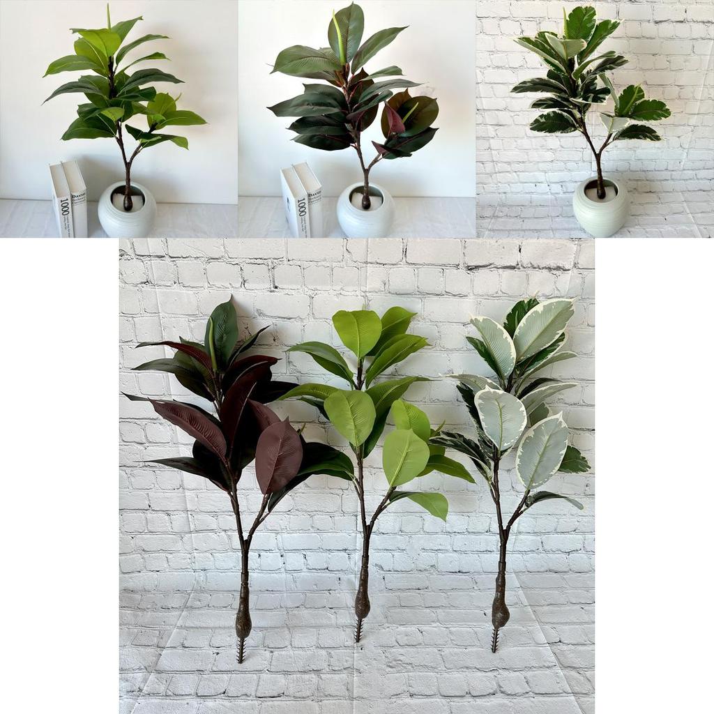 Synthetic Hevea Brasiliensis With Realistic Leaves For Home Decor And Photography Use