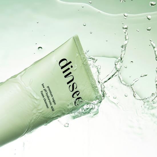 dinsee premium vegan mildly acidic hyaluronic acid foam cleanser 150ml