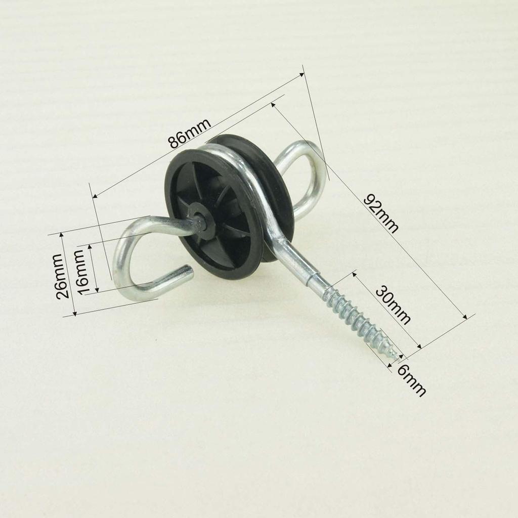 Isolatori Maniglia Cancello Elettrico 10 Pezzi, Maniglia Cancello Zincata Robusta a Doppio Gancio, Accessori Cancelli Pascolo Elettrico 667102