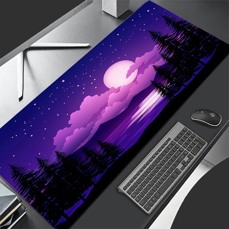 Large Gaming Mousepad XXL Keyboard Gamer Mouse Pad on The Table Speed Desk Mat Anime Beautiful Urban landscape Mouse Mats