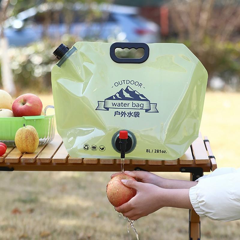 Outdoor Mini Folding Water Bag Camping 5/8L Large Capacity Portable Water Bag Thickened Soft Food Grade Water Storage Bag