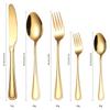 2026 Stainless Steel Tableware Set 20-piece Creative Gold Household Western Food Steak Knife Fork Spoon