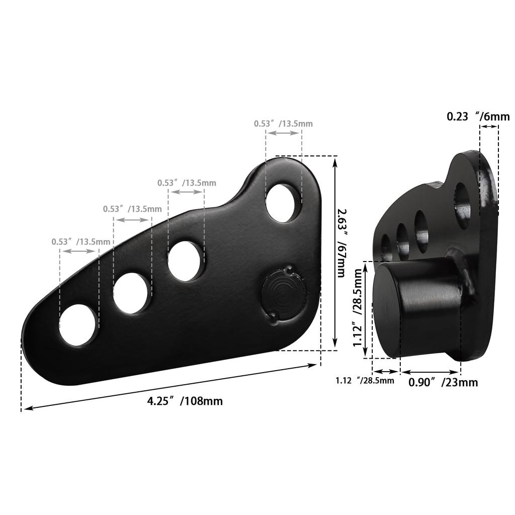 FOVPLUE 1" 2" 3" Rear Adjustable Lower Kit for Harley Touring 2002-2016 (with Air