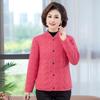 Women's Autumn/Winter Quilted Cotton Jacket for Middle-Aged and Elderly - Stand Collar, Warm, Thickened Design