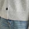 Srcr Women's Thickened 100% Wool Knit Cardigan