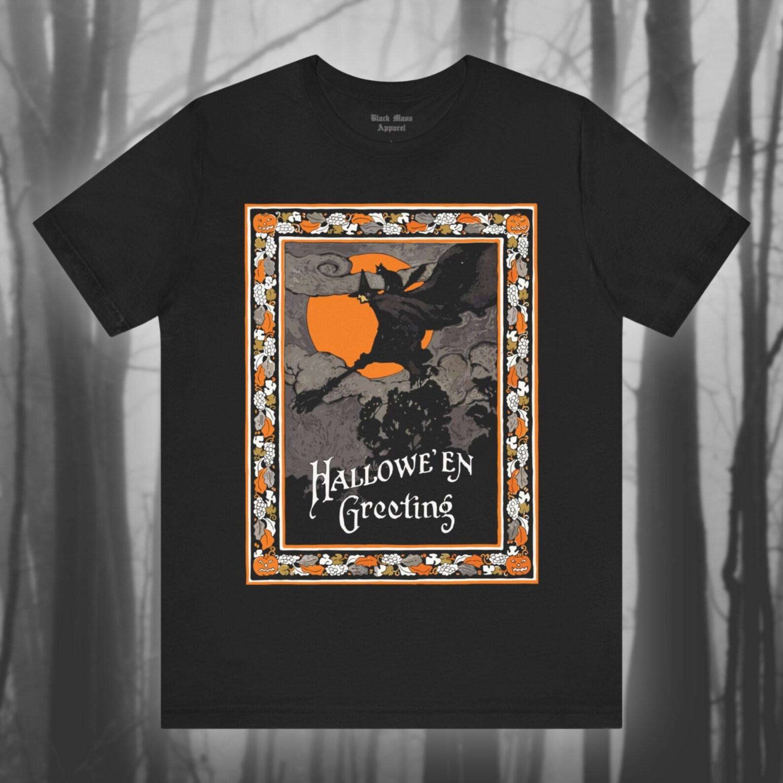 Vintage Halloween, Witchy T-Shirt, Vintage Creepy Shirt, Witchcraft T-Shirt, Gothic T-Shirt, Spooky Tee, Holiday Unisex Short Sleeve Tee XL
