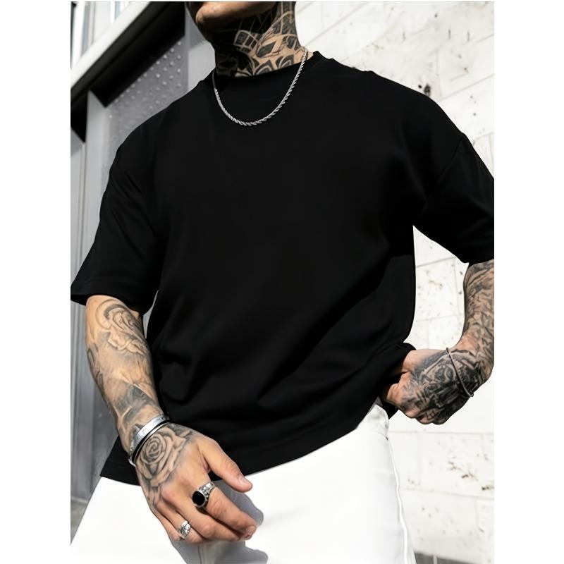 Men'S Casual And Fashionable T-Shirt - 100% Pure, Regular Style, Short Sleeved, Round Neck, with Trendy Print Design, Very Suitable for Streetwear
