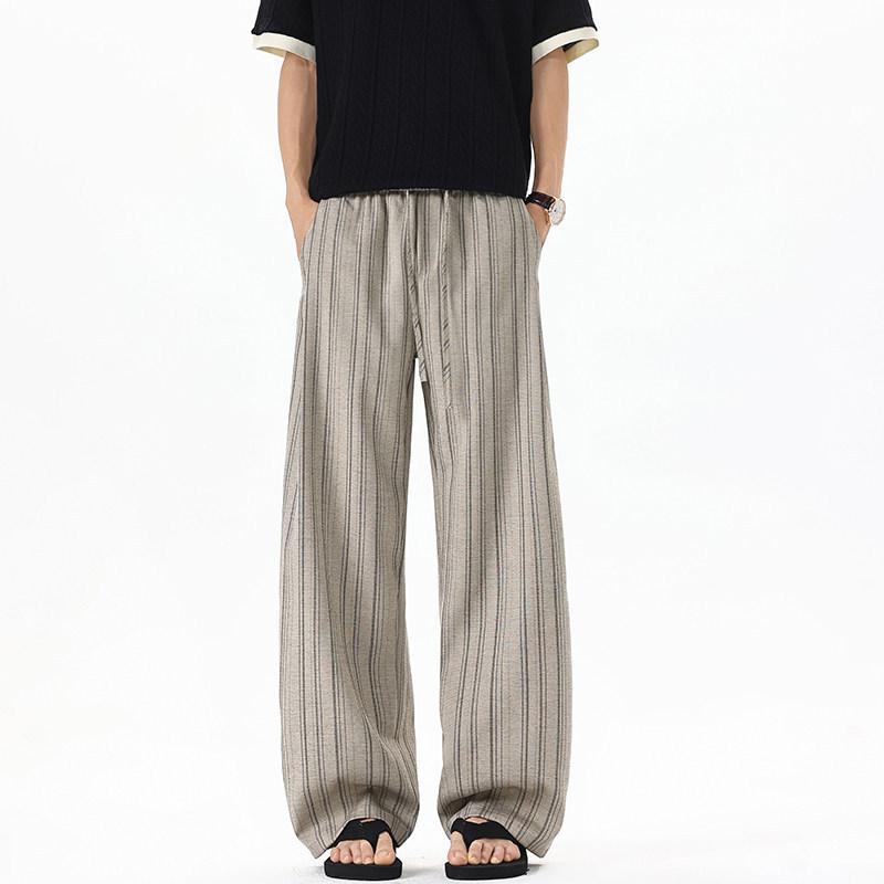 Summer Thin Old Money Wind Casual Pants Refreshing and Breathable Loose Wide-leg Pants Drape Floor Pants Japanese Retro Trousers