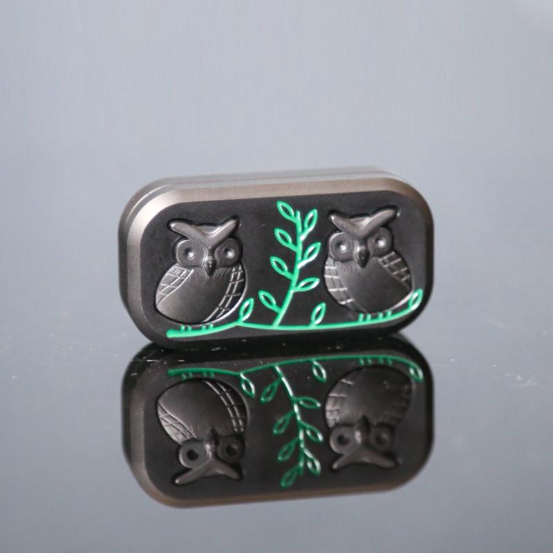 Owl Fidget Spinner Fidget Push Slider Hand Spinner Metal EDC Fidget Toys Office Desk Toys for Adults Kids Gifts