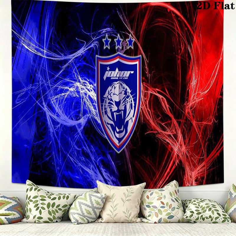 Johor Darul Ta'zim FC Wall Tapestry Aesthetic Wall Hanging Printed Fabric Blanket Decorative Tapestries for Bedroom Living Room Home Decor