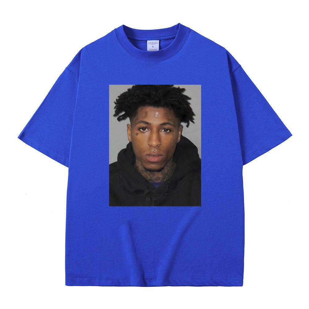 Rapper Youngboy Never Broke Again Mugshot T Shirt Men Women Hip Hop Vintage T-shirt Men's Pure Cotton Tees Male Oversized Tshirt