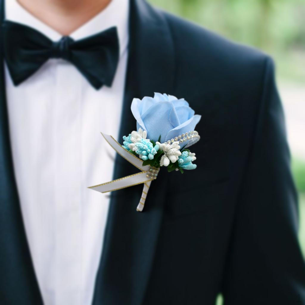 Rose Flower Brooch Pin Wedding Corsage