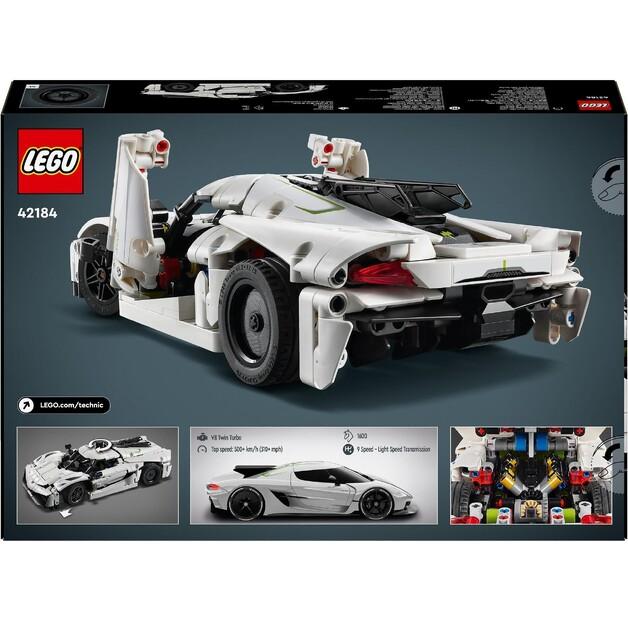 LEGO Technic 42184 Белый гиперкар Koenigsegg Jesko Absolut