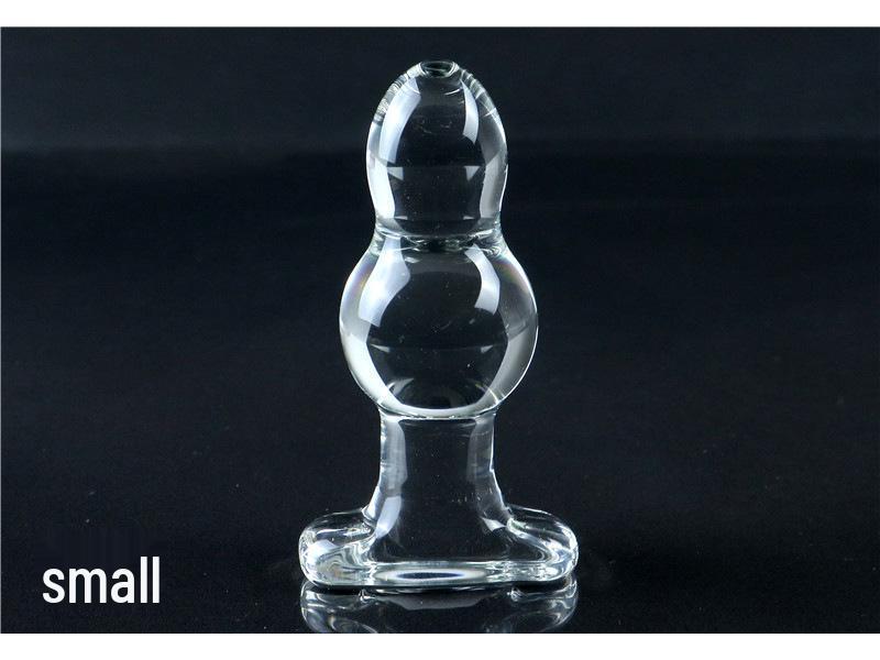 Velká Skleněná Tykev Anální Zátka Korálek Hračka pro Muže a Ženy - Erotický Stimulátor Rozšíření pro Dospělé