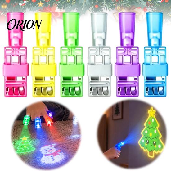 Holiday Party Favors 36Pcs Christmas Finger Projector Rings, LED Projection Light Xmas Pattern Glowing Toys Favor with Santa Snowman Tree for