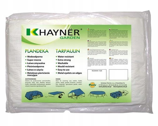 White tarpaulin cover 2x3m Durable protection