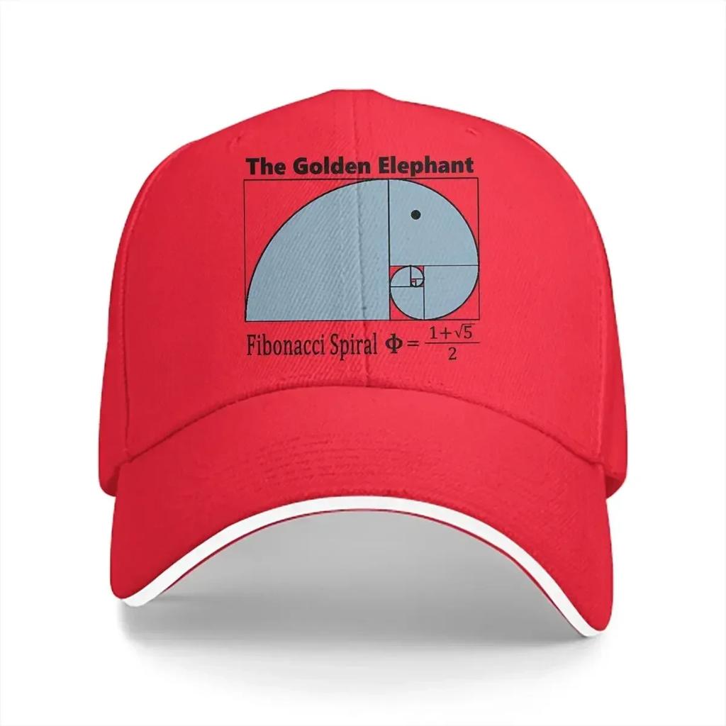 Elephant Baseball Caps Peaked Cap Fibonacci Sequence Golden Ratio Sun Shade Hats for Men Women