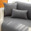 Imitation Cotton and Linen Sofa Cushion Solid Color Minimalist Slip Cushions Anti Wrinkle Wear-resistant Non Shrinking Couch Protection Pads