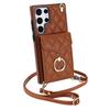 Samsung S25 Ultra Tilt Organ Leather Case A16 Card Phone Case NOTE20 Ring Phone Case