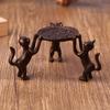 1 Stuk Mini Retro Drie-Kitten Schaal Schattig Ontwerp Entree & Tafelblad Standaard Voor Rookverspreider Kaarsenhouder Kamer Decoratie Schaal