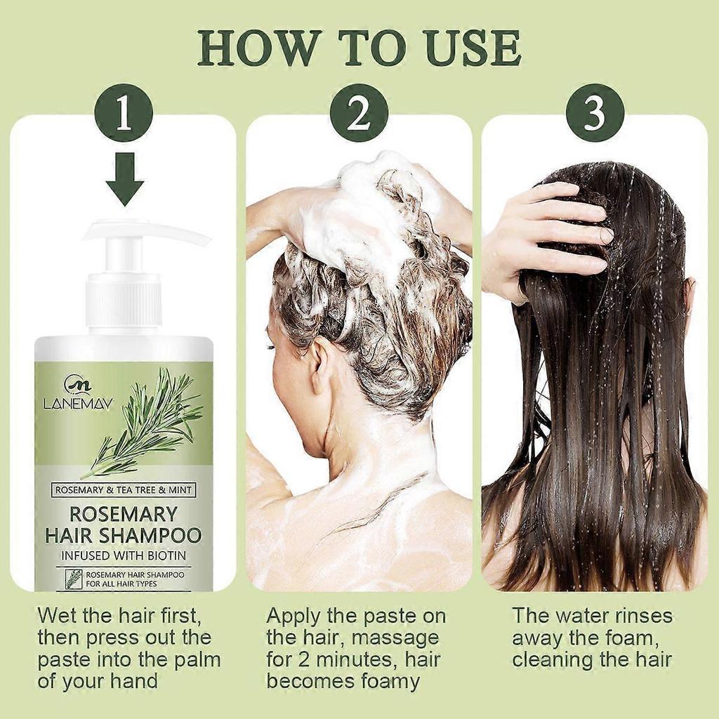 Rosemary Hair Growth Shampoo for Hair Loss, Thinning Hair for Men and Women - Mint Strengthening Shampoo with Tea Tree Oil Bition