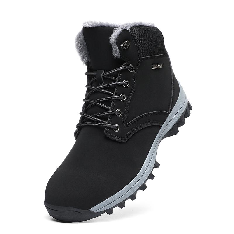 

Мужские зимние ботинки осень/зима высокие мужские плюшевые теплые хлопковые туфли большого размера для улицы нескользящие и износостойкие хлопковые туфли для пожилых людей 43 чёрный