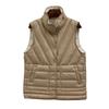 Women Light Weight Thermal Seamlessly Sleeveless Stand Collar White Duck Down Jacket All Match Reversible Chic Vest