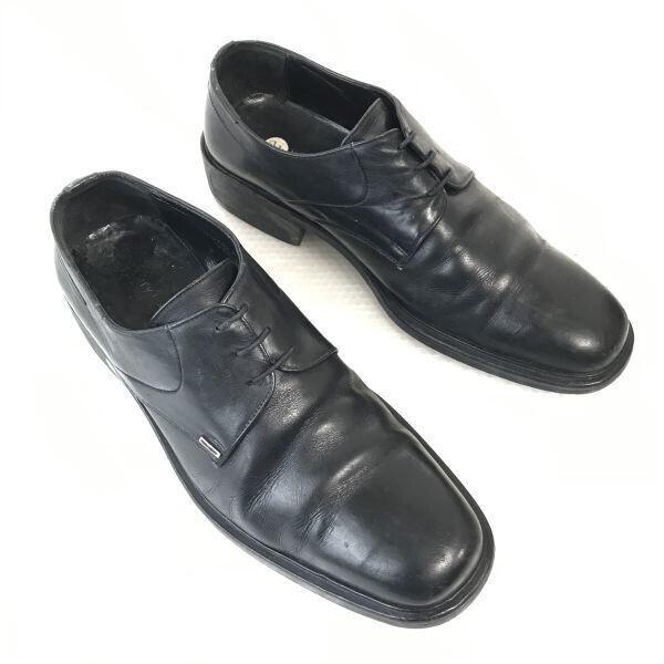 Guy Laroche Leather Plain Toe Shoes [25.5E/Black] Vintage Dress(USED)