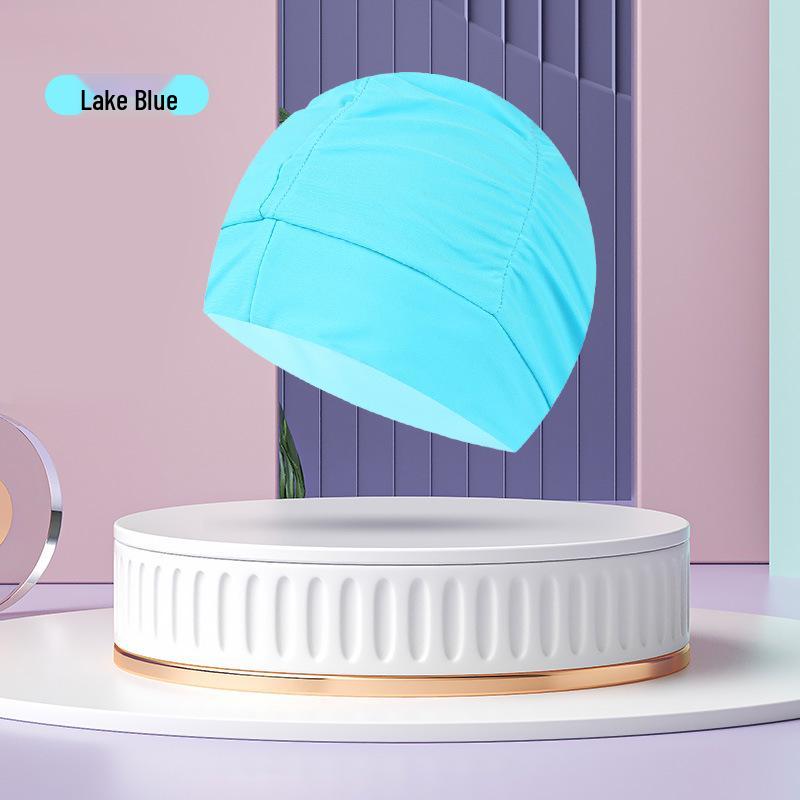 Unisex Adult Pleated Swim Cap – Fashionable, Non-Tightening with Hair and Ear Protection