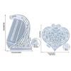 Large Ornament Love Heart Molds Silicone Mould for Engagement Wedding Gift
