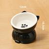 Ceramic Cat Bowl Slanted Mouth Dog Food Feeding Basin Non-Slip Pet High Foot Protection Cervical Spine Pet Drink Water Bowl