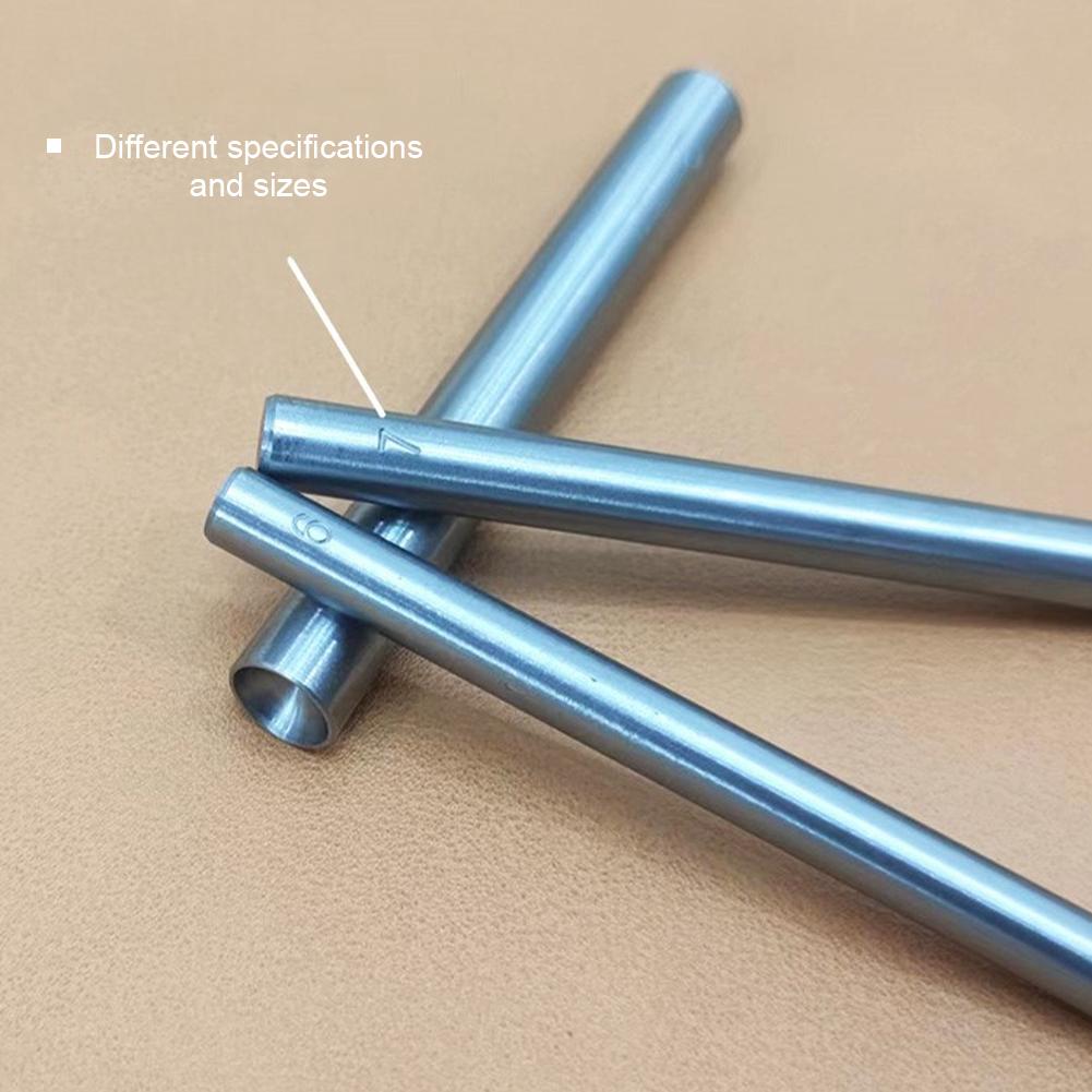 6pcs 1-5mm Leather Hole Punching Tools Steel Hollow Round Hole Puncher Round Cutters For Watch Bands Belts Paper Leather Craft Tools