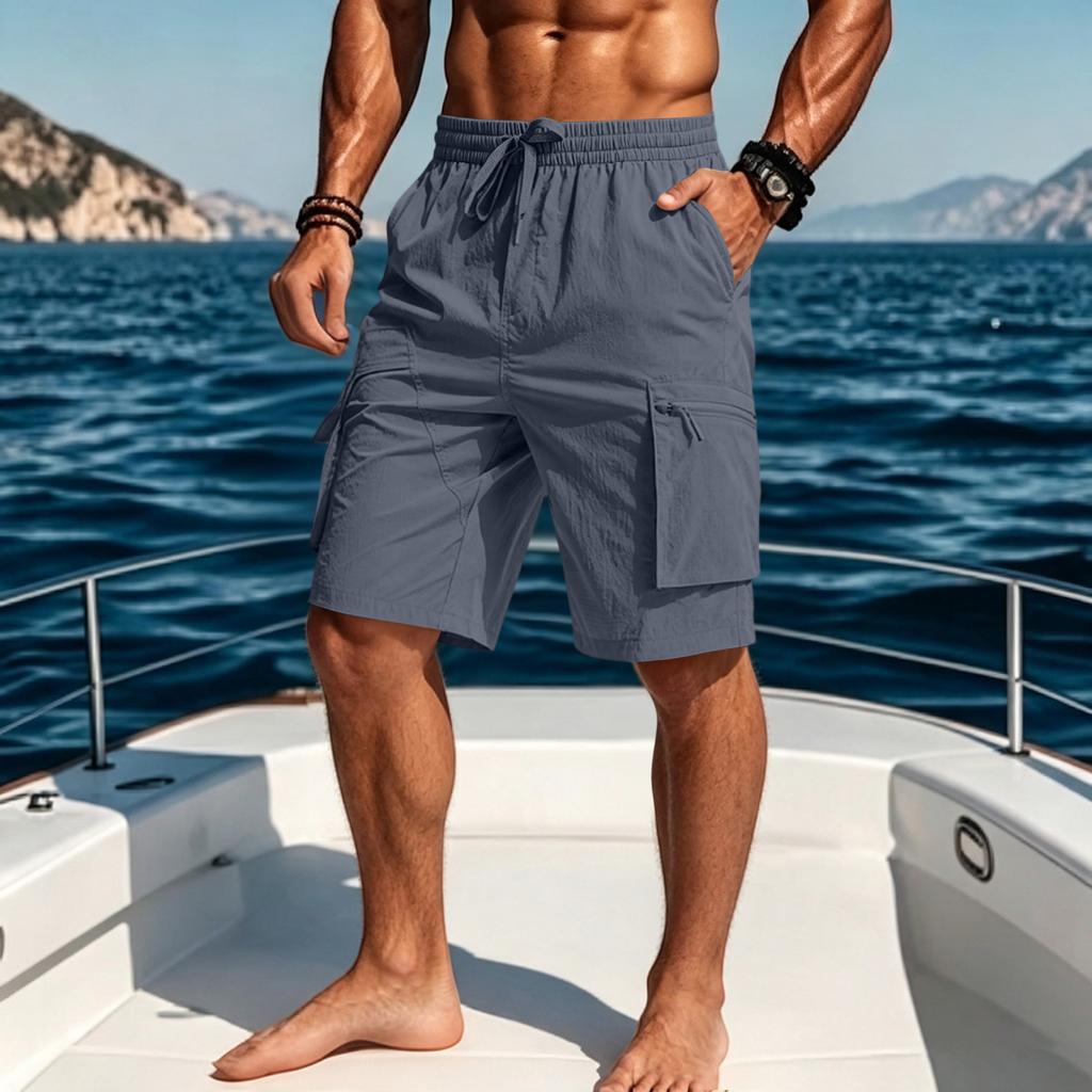 Men's Loose Fit Running Training Shorts Casual Mid Length Outdoor Workout Shorts