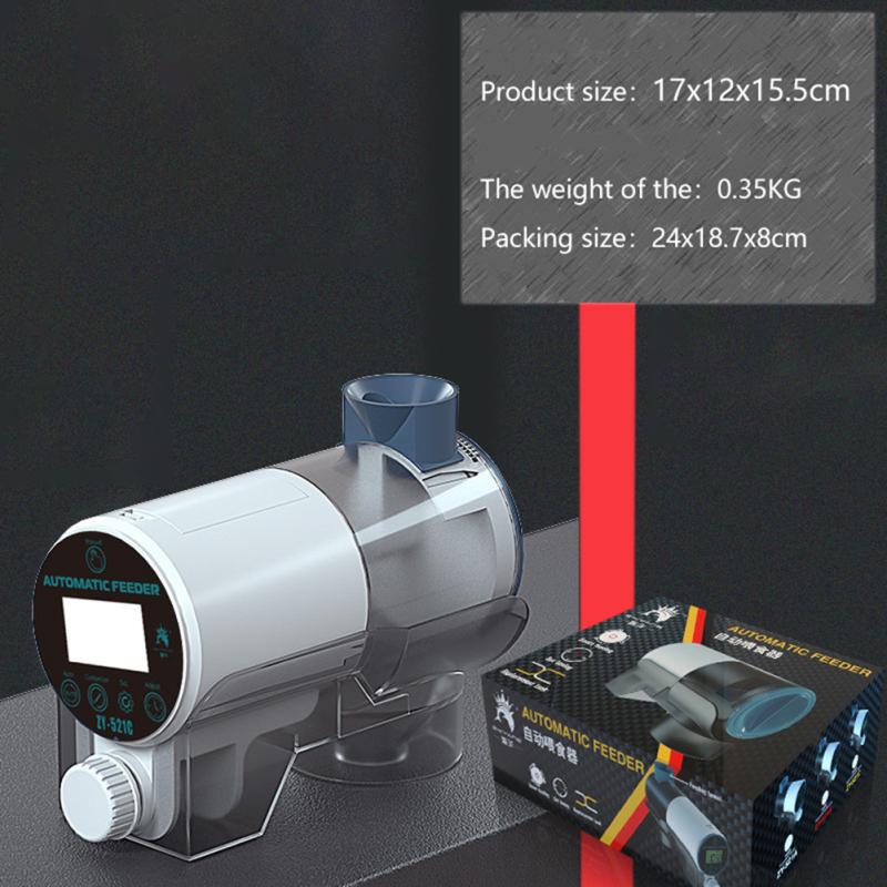 200ml Automatic Fish Feeder Large Capacity Intelligent Dual Mode Timing Food Dispenser For Aquarium