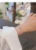 Sterling Silver S999 Minimalist Crushed Beads Bracelet: Women's Versatile Light Luxury Stacking Jewelry