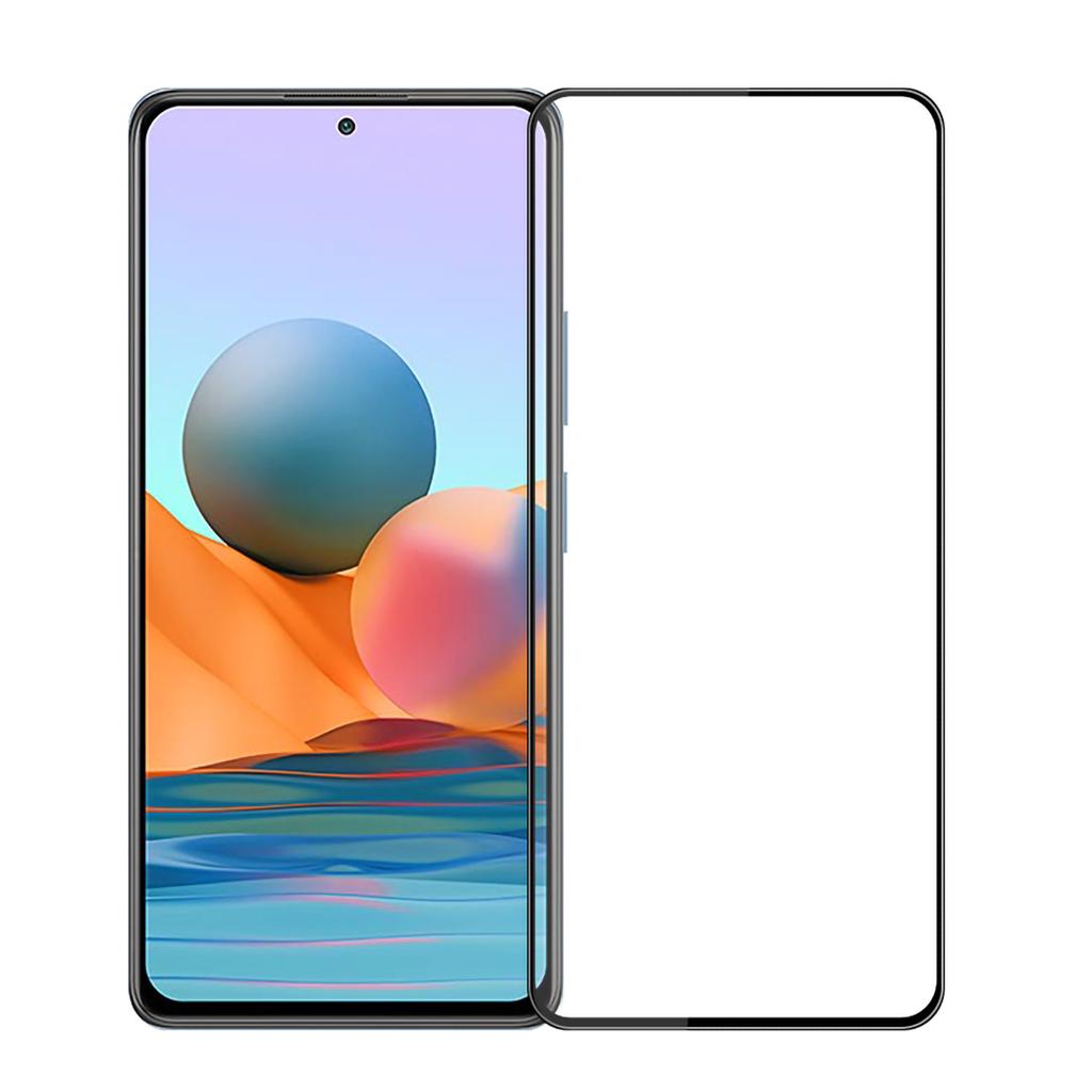 PINWUYO 3D Duży Łuk Pełny Rozmiar Odporne na Odciski Palców Ultra Przezroczyste Klejone na Całej Powierzchni Szkło Hartowane Ochronne na Ekran dla Xiaomi Redmi Note 10 Pro 4G (Indie)/(Światowy)