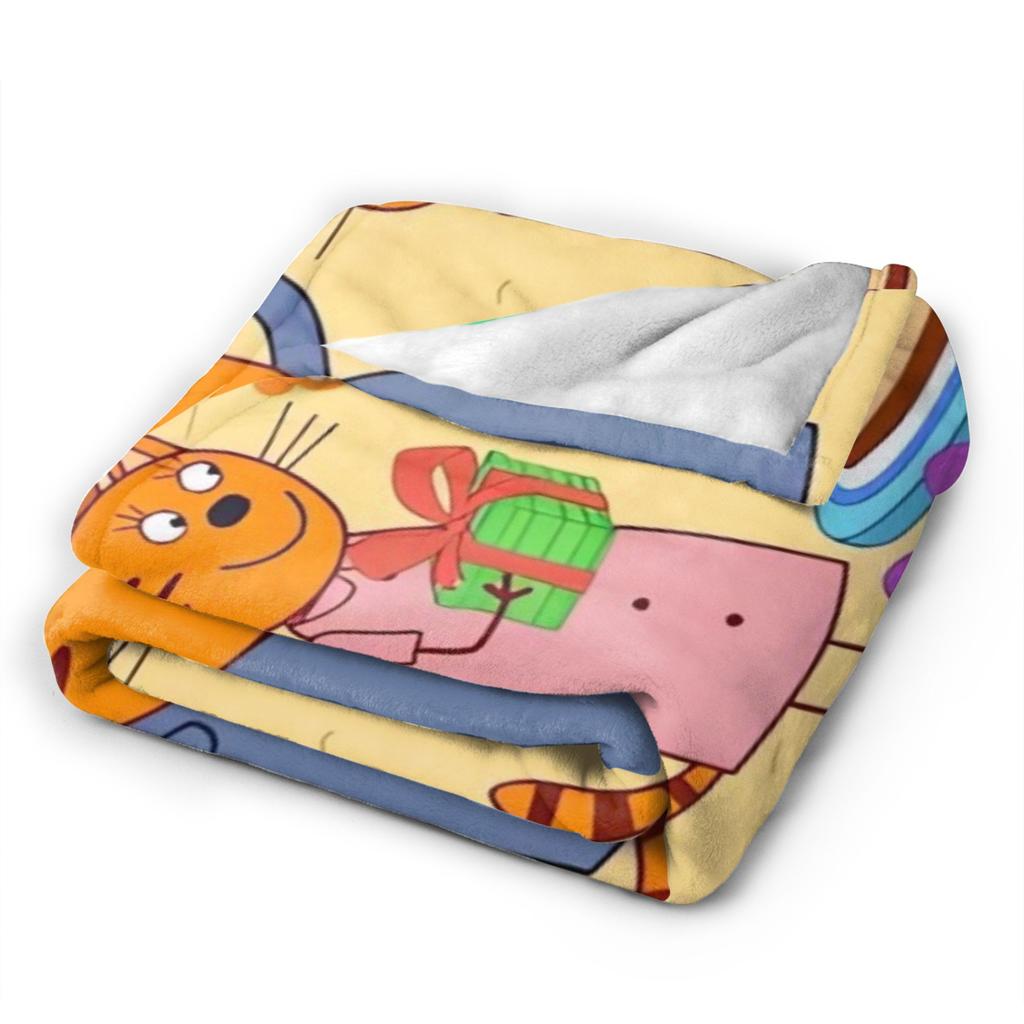 K-Kid E-cats Coperta Peluche Coperta Plaid in Flanella per Bambini per Esterno Calda Morbida Qualità Personalizzata Copriletto Regalo di Compleanno
