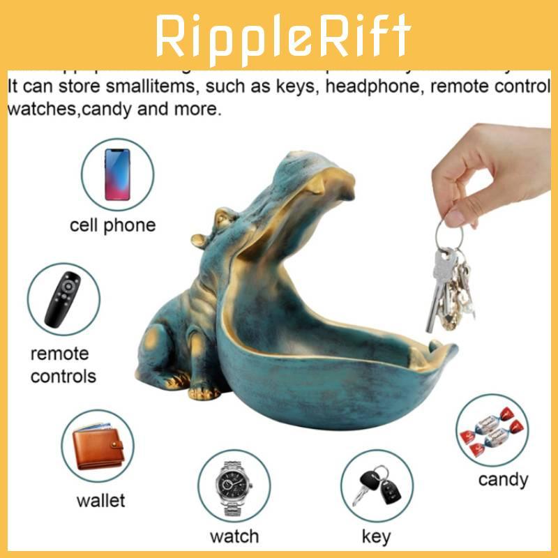 Pryskyřičná figurka hrocha Miska na klíče Servírovací tác Pro dárek a sběratele