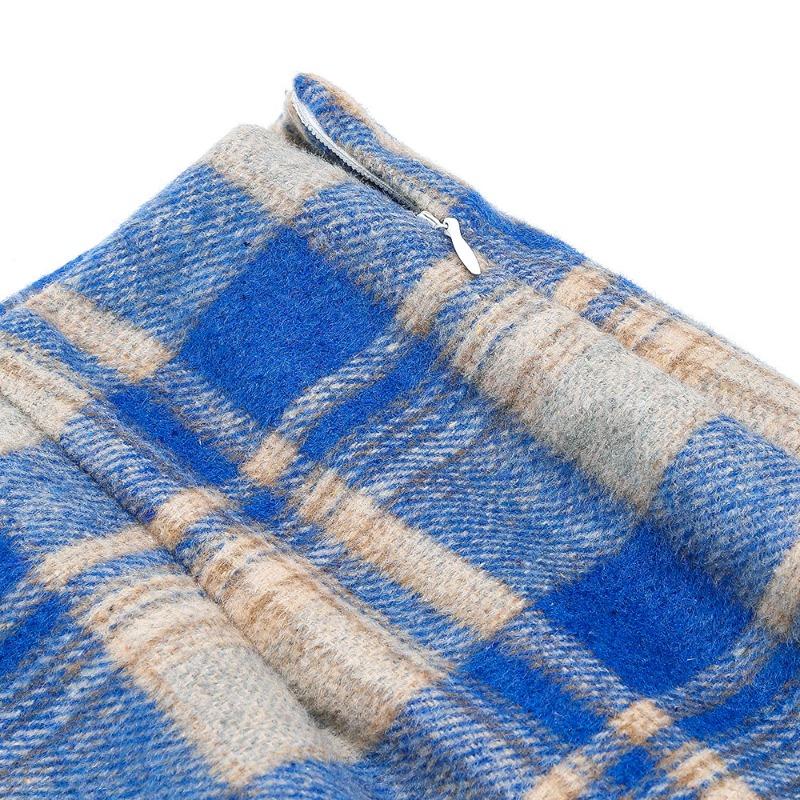 JKASHDK Gonne Casual Estive Primaverili da Donna con Stampa a Quadri