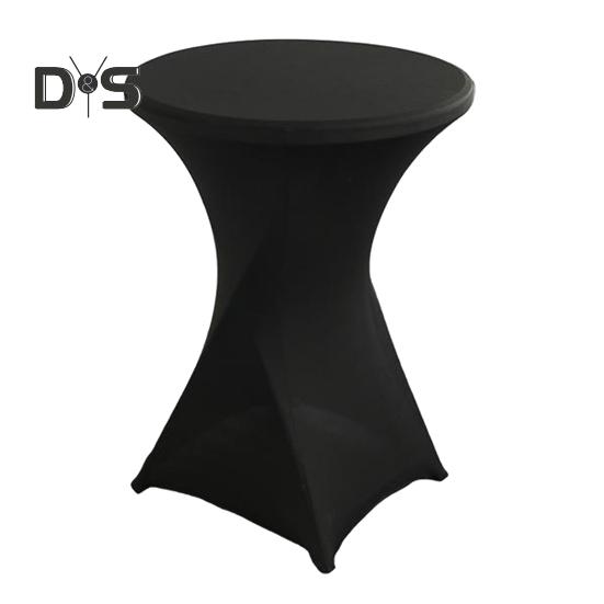 

Чехол для коктейльного столика, однотонный дизайн, высокая эластичность, маслостойкая, универсальная посадка, простая установка, круглая скатерть с высоким верхом S чёрный