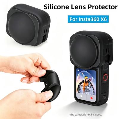 Protective Lens Protector Silicone Lens Cover Lens Cap for Insta360 X6 Action Camera Accessories