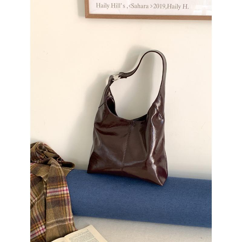 

Новая сумка-тоут из мягкой кожи на плечо, большая вместимость, женская нишевая, простая и универсальная, сумка для поездок на работу morning eight кофейный