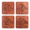 Venice Map Set of City Map Wooden Original Design Handmade Gift Coasters, 4, Coasters,