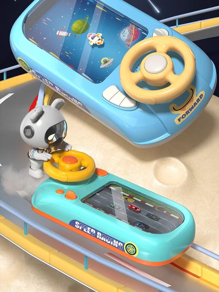Racing Car Electronic Adventure Game Steering Wheel Driving Toy Children Simulation Vehicles With Music Sound For Kids Baby Gift