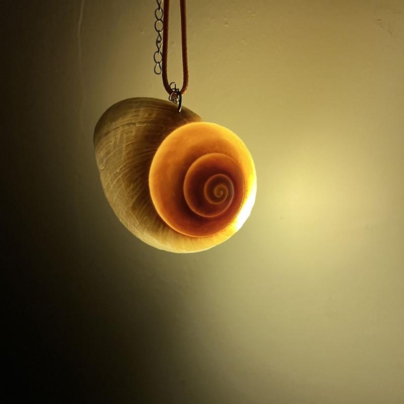 Glowing Seashells Pendant Necklace with Adjustable Rope Chain for Night Parties and Outdoor Event Trendy Women