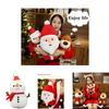 Cute And Cuddly Christmas Plush Santa Elk Snowman Doll Ideal For Holiday Decor